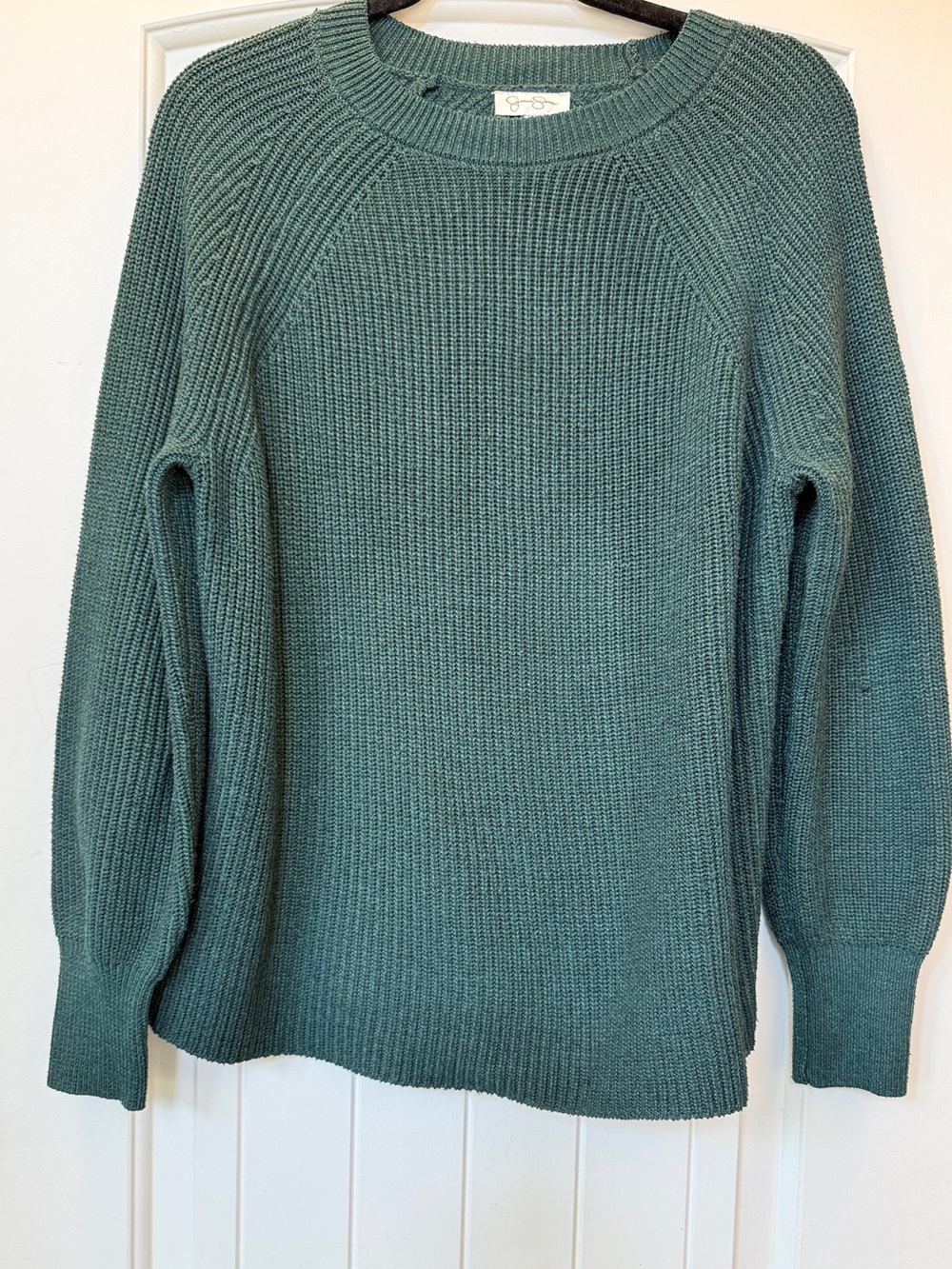 Jessica Simpson Teal Ribbed Knit Sweater